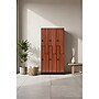 Alpine Industries 72" 2-Tier 3-Column Storage Locker, Walnut (701-Z-W-3-TPL-MK)~#|#~sp309690347_sc7