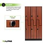 Alpine Industries 72" 2-Tier 3-Column Storage Locker, Walnut (701-Z-W-3-TPL-MK)~#|#~sp309690351_sc7