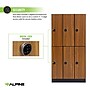 Alpine Industries 72" 2-Tier 3-Column Storage Locker, Oak (TPL-O-3-SPO-WTTR)~#|#~sp309690381_sc7