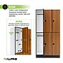Alpine Industries 72" 2-Tier 3-Column Storage Locker, Oak (TPL-O-3-SPO-WTTR)~#|#~sp309690382_sc7