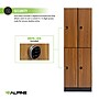 Alpine Industries 72" 2-Tier 2-Column Storage Locker, Oak (TPL-O-2-SPO-WTD)~#|#~sp309690395_sc7
