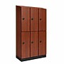 Alpine Industries 72" 2-Tier 3-Column Storage Locker, Walnut (TPL-W-3-SPW-WTTR)~#|#~sp309690416_sc7