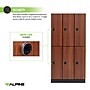 Alpine Industries 72" 2-Tier 3-Column Storage Locker, Walnut (TPL-W-3-SPW-WTTR)~#|#~sp309690421_sc7