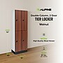 Alpine Industries 72" 2-Tier 2-Column Storage Locker, Walnut (TPL-W-2-SPW-WTD)~#|#~sp309690434_sc7