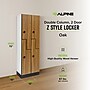 Alpine Industries 72" 2-Tier 2-Column Storage Locker, Oak (TPL-Z-O-2-SPO-WTD)~#|#~sp309690467_sc7