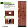 Alpine Industries 72" 2-Tier 2-Column Storage Locker, Walnut 701-Z-W-2-MK)~#|#~sp309690596_sc7