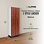 Alpine Industries 72" 2-Tier 2-Column Storage Locker, Walnut (701-Z-W-2-SPW-WTD)~#|#~sp309690641_sc7