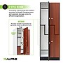 Alpine Industries 72" 2-Tier 2-Column Storage Locker, Walnut (701-Z-W-2-SPW-WTD)~#|#~sp309690642_sc7