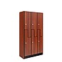 Alpine Industries 72" 2-Tier 3-Column Storage Locker, Walnut (701-Z-W-3-SPW-MK)~#|#~sp309690668_sc7