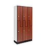 Alpine Industries 72" 2-Tier 3-Column Storage Locker, Walnut (701-Z-W-3-MK)~#|#~sp309690684_sc7