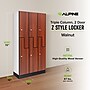 Alpine Industries 72" 2-Tier 3-Column Storage Locker, Walnut (701-Z-W-3-MK)~#|#~sp309690686_sc7