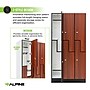 Alpine Industries 72" 2-Tier 3-Column Storage Locker, Walnut (701-Z-W-3-MK)~#|#~sp309690687_sc7
