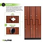 Alpine Industries 72" 2-Tier 3-Column Storage Locker, Walnut (701-Z-W-3-MK)~#|#~sp309690688_sc7
