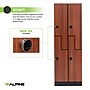 Alpine Industries 72" 2-Tier 2-Column Storage Locker, Walnut (701-Z-W-2-TPL-MK)~#|#~sp309690700_sc7
