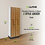 Alpine Industries 72" 2-Tier 2-Column Storage Locker, Oak (701-Z-O-2-SPO-MK)~#|#~sp309690814_sc7