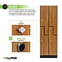 Alpine Industries 72" 2-Tier 2-Column Storage Locker, Oak (701-Z-O-2-MK)~#|#~sp309690832_sc7