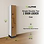 Alpine Industries 72" 2-Tier 1-Column Storage Locker, Oak (701-Z-O-1-TPL-MK)~#|#~sp309690859_sc7