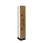 Alpine Industries 72" 2-Tier 1-Column Storage Locker, Oak (701-Z-O-1-TPL-MK)~#|#~sp309690866_sc7