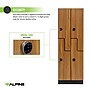 Alpine Industries 72" 2-Tier 2-Column Storage Locker, Oak (701-Z-O-2-TPL-MK)~#|#~sp309690985_sc7