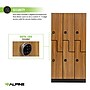 Alpine Industries 72" 2-Tier 3-Column Storage Locker, Oak (701-Z-O-3-TPL-MK)~#|#~sp309691013_sc7