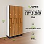 Alpine Industries 72" 2-Tier 3-Column Storage Locker, Oak (701-Z-O-3-SPO-WTTR)~#|#~sp309691021_sc7
