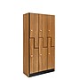 Alpine Industries 72" 2-Tier 3-Column Storage Locker, Oak (701-Z-O-3-SPO-MK)~#|#~sp309691039_sc7
