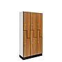 Alpine Industries 72" 2-Tier 3-Column Storage Locker, Oak (701-Z-O-3-MK)~#|#~sp309691061_sc7