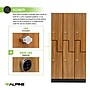 Alpine Industries 72" 2-Tier 3-Column Storage Locker, Oak (701-Z-O-3-MK)~#|#~sp309691066_sc7