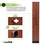 Alpine Industries 72" 2-Tier 1-Column Storage Locker, Walnut (701-Z-W-1-SPW- MK)~#|#~sp309691089_sc7