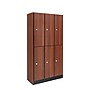 Alpine Industries 72" 2-Tier 3-Column Storage Locker, Walnut (701-W-3-SPW-MK)~#|#~sp309691214_sc7