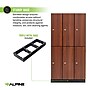 Alpine Industries 72" 2-Tier 3-Column Storage Locker, Walnut (701-W-3-SPW-MK)~#|#~sp309691217_sc7