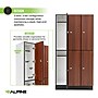 Alpine Industries 72" 2-Tier 3-Column Storage Locker, Walnut (701-W-3-SPW-MK)~#|#~sp309691218_sc7