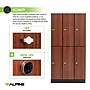 Alpine Industries 72" 2-Tier 3-Column Storage Locker, Walnut (701-W-3-SPW-MK)~#|#~sp309691219_sc7