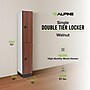 Alpine Industries 72" 2-Tier 1-Column Storage Locker, Walnut (701-W-1-TPL-MK)~#|#~sp309691511_sc7