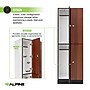 Alpine Industries 72" 2-Tier 2-Column Storage Locker, Walnut (701-W-2-SPW-WTD)~#|#~sp309691564_sc7