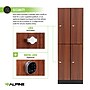 Alpine Industries 72" 2-Tier 2-Column Storage Locker, Walnut (701-W-2-SPW-MK)~#|#~sp309691578_sc7
