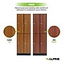 Alpine Industries 72" 2-Tier 2-Column Storage Locker, Walnut (701-W-2-MK)~#|#~sp309691590_sc7