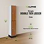Alpine Industries 72" 2 Tier 1-Column Storage Locker, Oak (701-O-1-MK)~#|#~sp309691644_sc7
