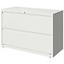 Lorell Fortress 2‑Drawer Lateral File Cabinet, Letter/Legal/A4 Size, Lockable, 28"H x 42"W x 18.6"D, White (LLR00033)~#|#~sp309692897_sc7