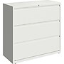 Lorell Fortress Commercial 3-Drawer Lateral File Cabinet, Letter/Legal/A4 Size, Lockable, 40.3"H x 42"W x 18.6"D, White (LLR0003~#|#~sp309692902_sc7