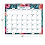 2026-2027 Excello Brands Teal Floral 12" x 15" Academic Wall Calendar (WC-AY26-1215-17)~#|#~sp309693168_sc7