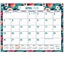 2026-2027 Excello Brands Teal Floral 17" x 22" Academic Desk Pad Calendar (DP-AY26-2217-17)~#|#~sp309693226_sc7
