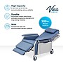 Viva Comfort Leather Bariatric 3-Position Geri Chair Recliner with Front Tray and Casters, Blue (ADIME915-01-T-BLU-KIT)~#|#~sp309696012_sc7