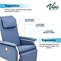 Viva Comfort Leather Bariatric 3-Position Geri Chair Recliner with Front Tray and Casters, Blue (ADIME915-01-T-BLU-KIT)~#|#~sp309696016_sc7