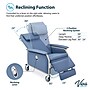 Viva Comfort Leather Bariatric 3-Position Geri Chair Recliner with Casters, Blue (ADIME915-01-BLU-MK)~#|#~sp309696151_sc7