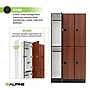 Alpine Industries 72" 2-Tier 3-Column Storage Locker, Walnut (701-W-3-TPL-MK)~#|#~sp309696620_sc7