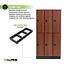 Alpine Industries 72" 2-Tier 3-Column Storage Locker, Walnut (701-W-3-TPL-MK)~#|#~sp309696622_sc7