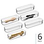 iDesign Plastic Drawer Organizer Bins, Clear, 6/Set (29357M6)~#|#~sp309962989_sc7
