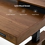 FlexiSpot Fusion Retro 63"W Electric Adjustable Standing Desk, Walnut Veneer (EHD-V6330WV)~#|#~sp309966595_sc7