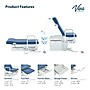 Viva Comfort Pointe Power Height Adjustable Pelvic Tilt Exam Table w/Stirrups & Hand Rails, 396 lbs. Capacity, Blue ~#|#~sp309966603_sc7